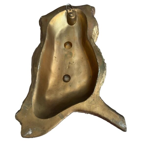 Vintage 1967 Gold Owl Wall Art Pair: Mid-Century Modern Decor - Picture 7 of 10